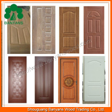 Piel de la puerta HDF moldeada, chapa de madera natural moldeada piel de la puerta